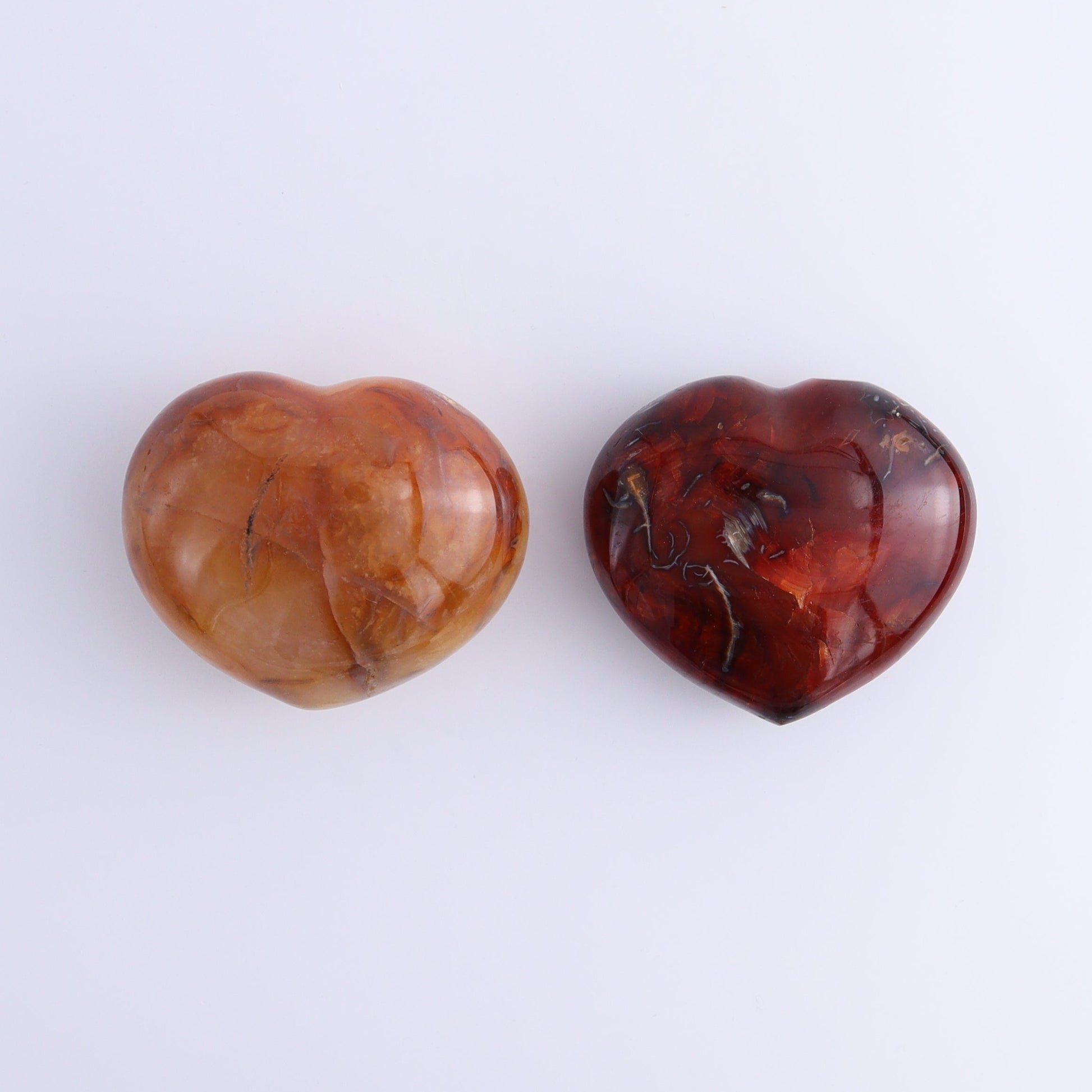 Carnelian Hearts Set of 6 - Expert Wholesale and Supplier of Wholesale Crystals & Bulk Gemstones, ["carnelian","Hearts","Madagascar"]