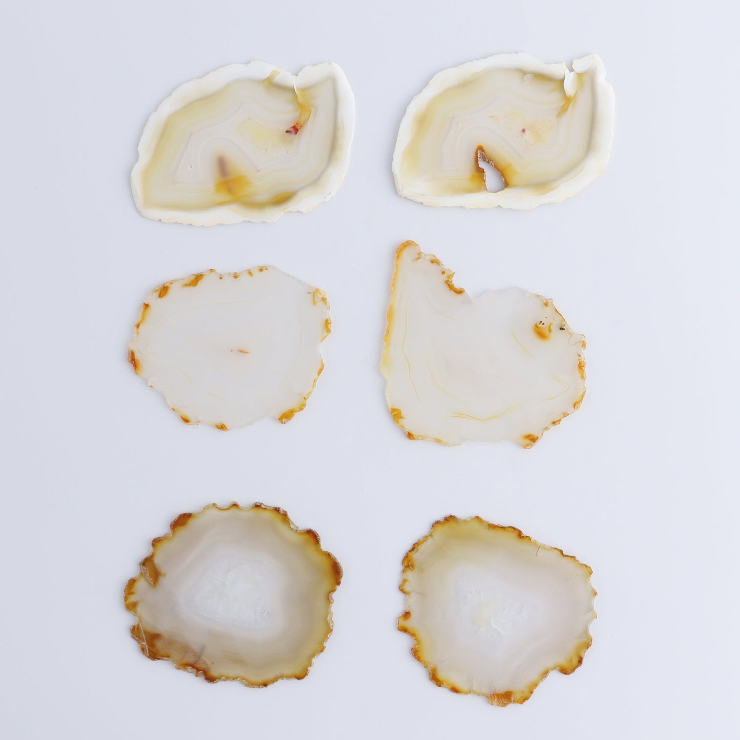 Iris Agate Slices Set of 6 - Expert Wholesale and Supplier of Wholesale Crystals & Bulk Gemstones, ["Agate","Iris Agate","Slices and Slabs"]