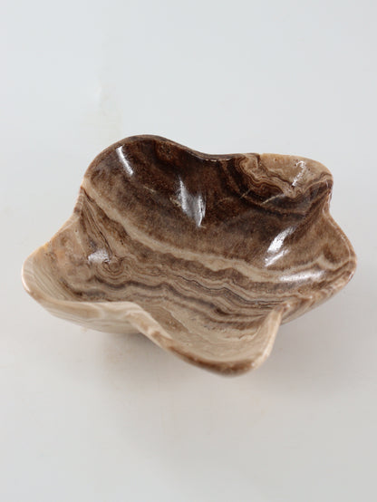 Chocolate Onyx Flower Bowls Set of 4 - Expert Wholesale and Supplier of Wholesale Crystals & Bulk Gemstones, ["Bowls","Catalog Onyx","Mexico","onyx"]