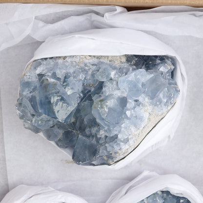 Celestite Clusters Set of 3