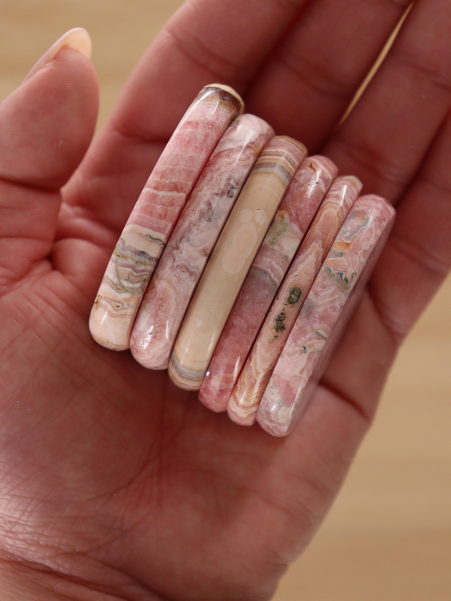 Rhodochrosite Flat Stones Set of 6 - Expert Wholesale and Supplier of Wholesale Crystals & Bulk Gemstones, []