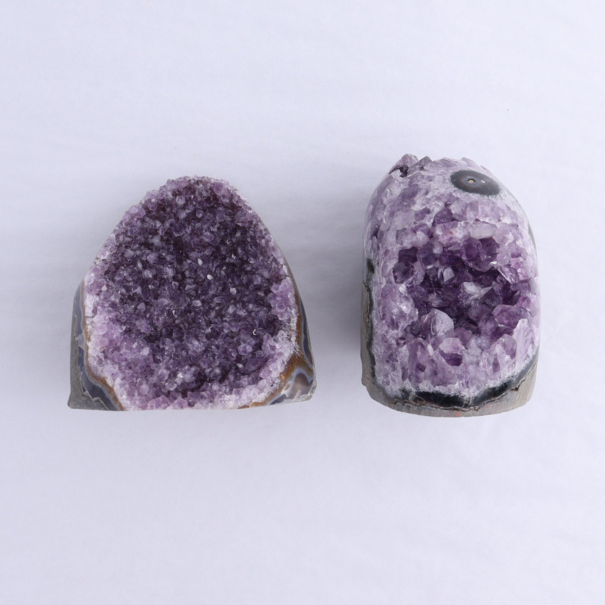 Uruguay Amethyst Cut Base Set of 7 - Expert Wholesale and Supplier of Wholesale Crystals & Bulk Gemstones, ["Amethyst","Cut Base","Uruguay"]