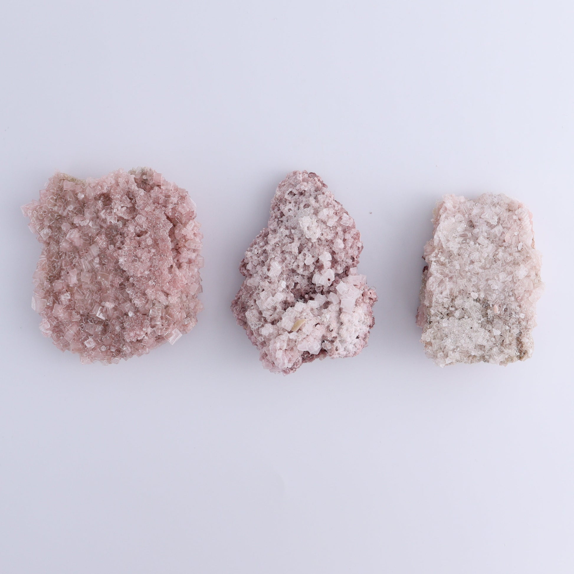 Pink Halite Set of 12 - Expert Wholesale and Supplier of Wholesale Crystals & Bulk Gemstones, ["close_50","Flats","Halite","Pink Halite","United States"]