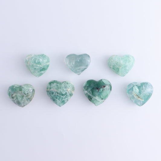 Fluorite Hearts Set of 7