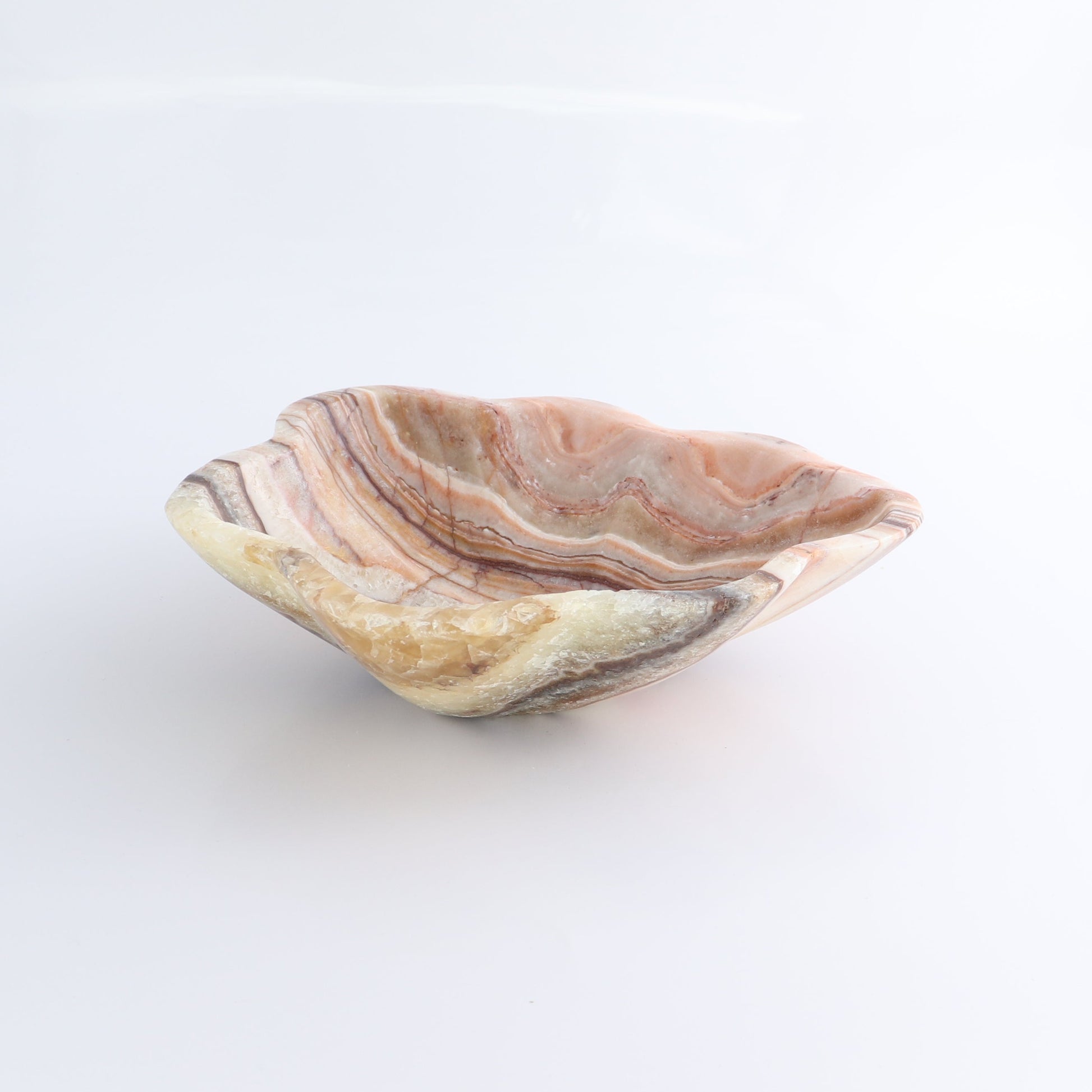 One Bowl Mexican Onyx/Calcite Honey & Pink - Expert Wholesale and Supplier of Wholesale Crystals & Bulk Gemstones, ["bowl","Calcite","Catalog Onyx","Decorative Dish","Mexico","onyx"]