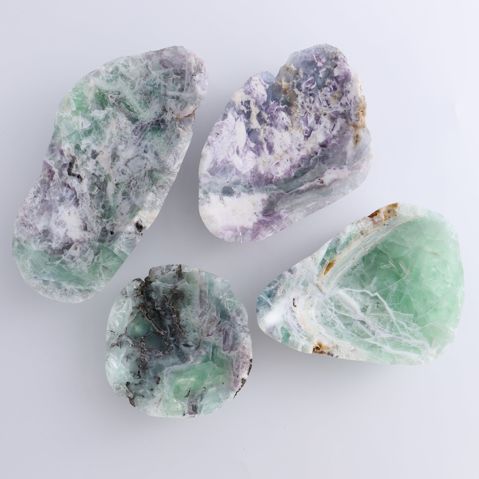 Fluorite Bowls Set of 4 - Expert Wholesale and Supplier of Wholesale Crystals & Bulk Gemstones, ["Bowls","Fluorite","Mexico"]