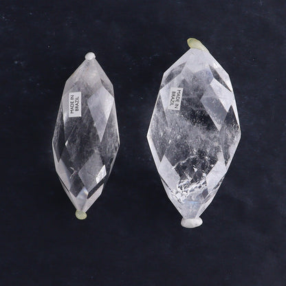 Quartz Faceted Double Points Set of 10 - Expert Wholesale and Supplier of Wholesale Crystals & Bulk Gemstones, ["Brazil","Clear Quartz","Mixed Carvings","Quartz"]
