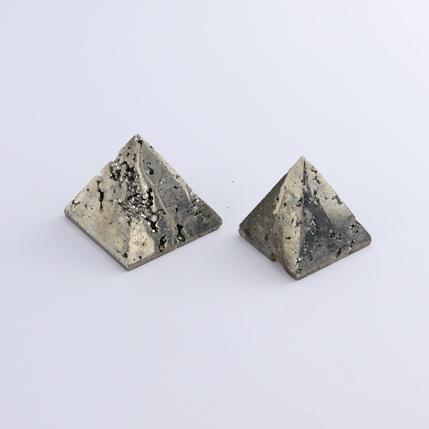 Pyrite Pyramids Set of 4 - Expert Wholesale and Supplier of Wholesale Crystals & Bulk Gemstones, ["Pyramids","Pyrite"]