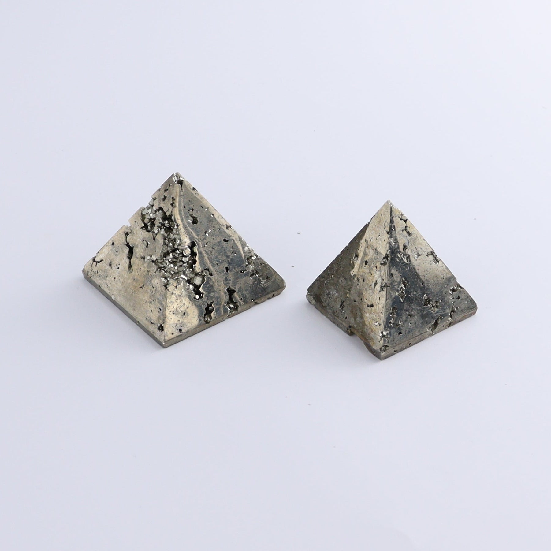 Pyrite Pyramids Set of 4 - Expert Wholesale and Supplier of Wholesale Crystals & Bulk Gemstones, ["Pyramids","Pyrite"]