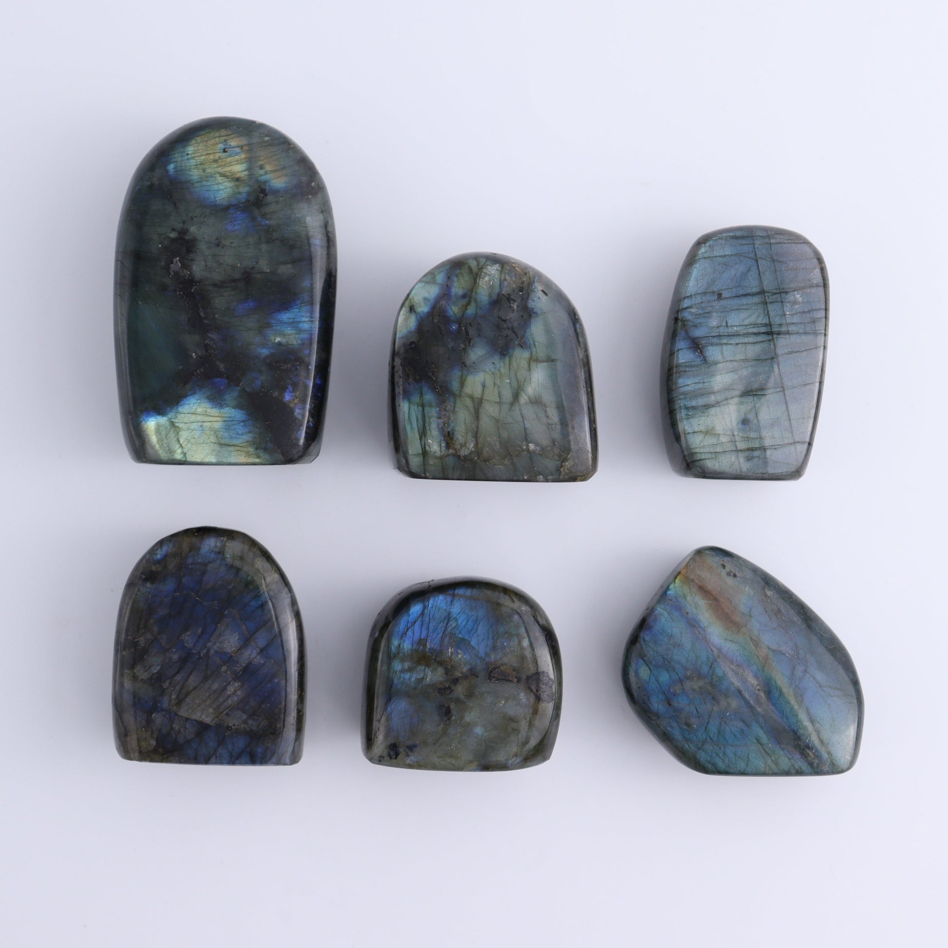 Labradorite Freeform Set of 6 - Expert Wholesale and Supplier of Wholesale Crystals & Bulk Gemstones, ["Freeforms","Labradorite","Madagascar"]