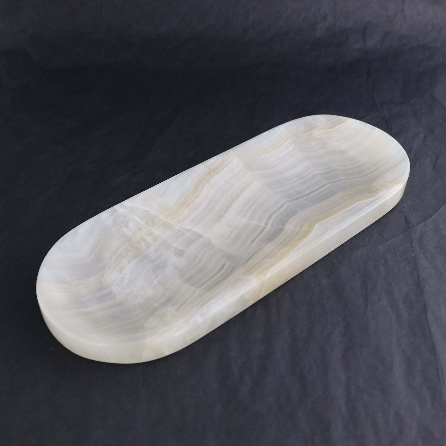 One White Onyx Oval Dish - Expert Wholesale and Supplier of Wholesale Crystals & Bulk Gemstones, ["Catalog Onyx","Decorative Dish","Mexico","onyx","Oval Dish"]