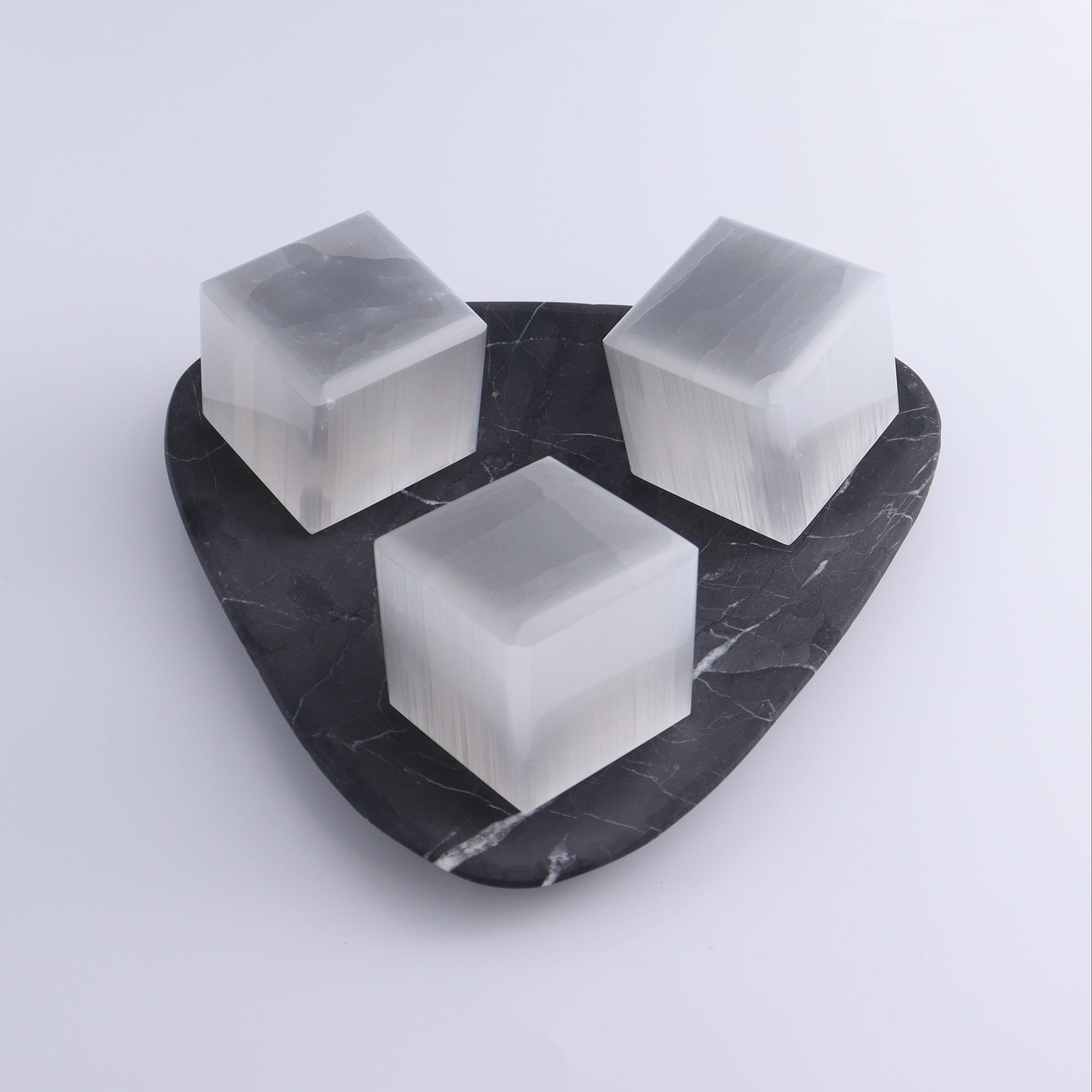 One Selenite (Satin Spar) Cube 6 cm - Expert Wholesale and Supplier of Wholesale Crystals & Bulk Gemstones, ["Cubes","Morocco","Selenite"]