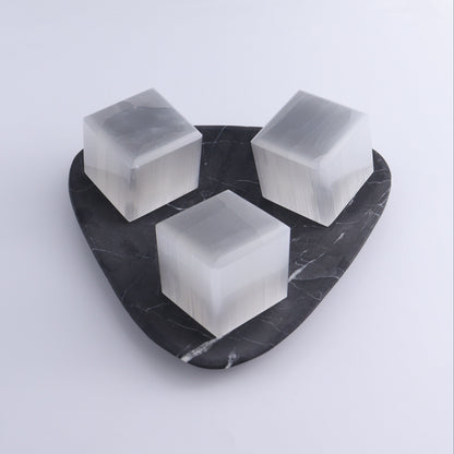 One Selenite (Satin Spar) Cube 6 cm - Expert Wholesale and Supplier of Wholesale Crystals & Bulk Gemstones, ["Cubes","Morocco","Selenite"]