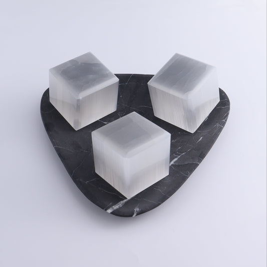 One Selenite (Satin Spar) Cube 6 cm - Expert Wholesale and Supplier of Wholesale Crystals & Bulk Gemstones, ["Cubes","Morocco","Selenite"]