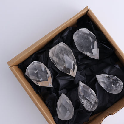 Imperfect Clear Quartz Face Polished Set of 6 - Expert Wholesale and Supplier of Wholesale Crystals & Bulk Gemstones, ["Brazil","Clear Quartz","Face Polished","Quartz"]