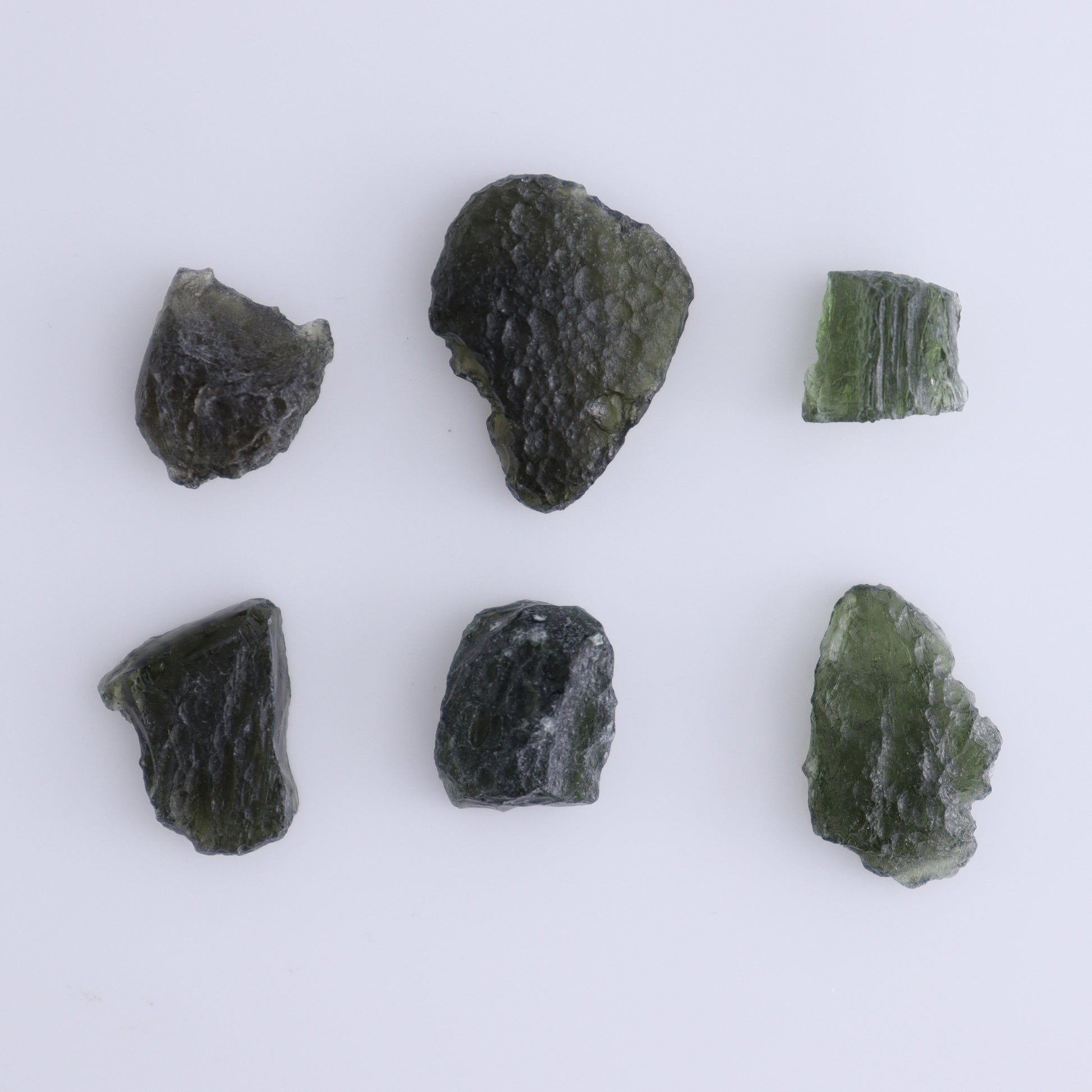 Moldavite Pieces Set of 6 - Expert Wholesale and Supplier of Wholesale Crystals & Bulk Gemstones, ["Czech Republic","Moldavite","Pieces"]