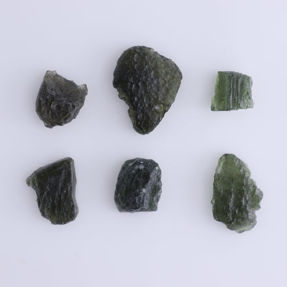Moldavite Pieces Set of 6 - Expert Wholesale and Supplier of Wholesale Crystals & Bulk Gemstones, ["Czech Republic","Moldavite","Pieces"]