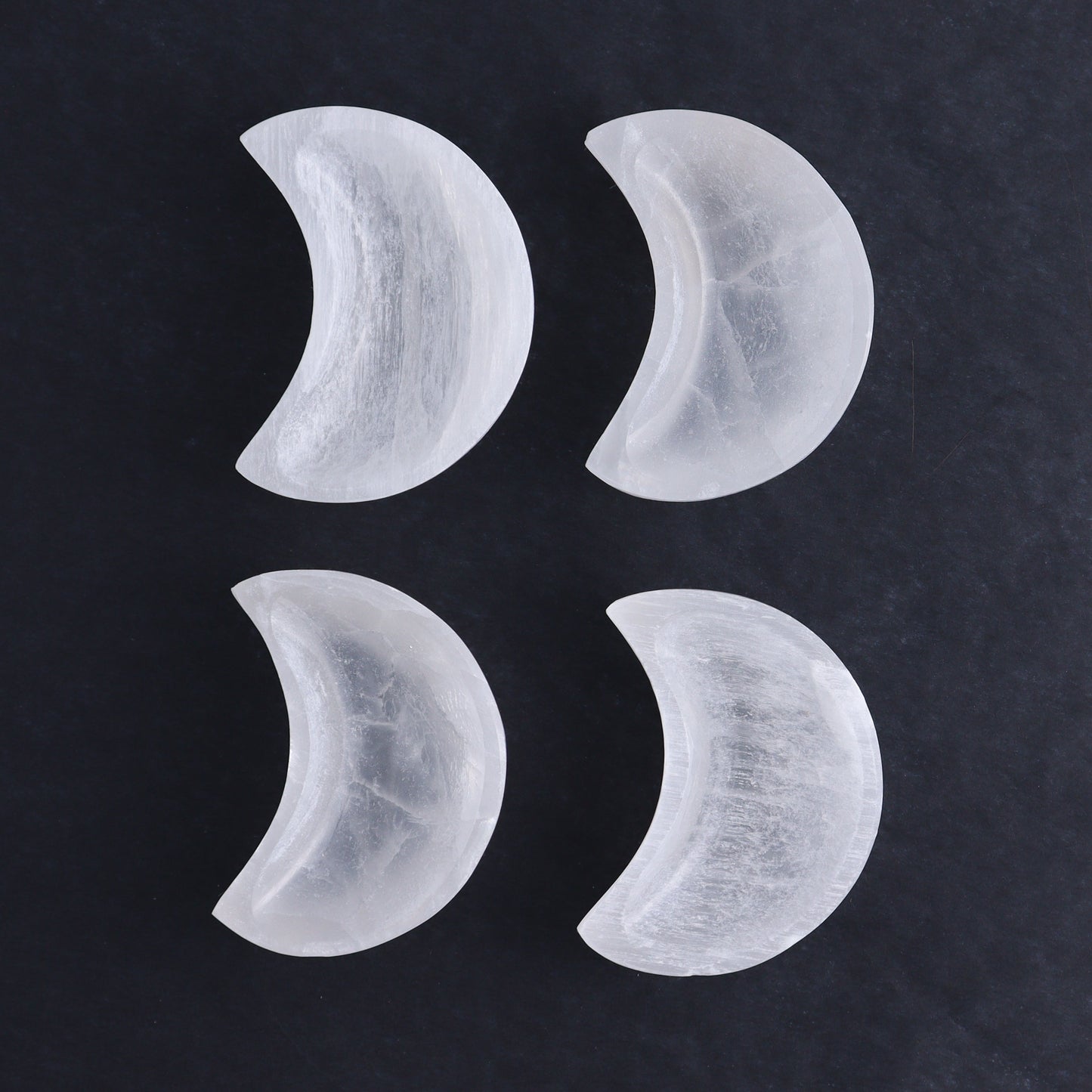One Selenite (Satin Spar) Moon Bowl 6 cm - Expert Wholesale and Supplier of Wholesale Crystals & Bulk Gemstones, ["Bowls","moons","Morocco","Selenite"]