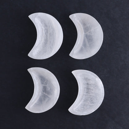 One Selenite (Satin Spar) Moon Bowl 6 cm - Expert Wholesale and Supplier of Wholesale Crystals & Bulk Gemstones, ["Bowls","moons","Morocco","Selenite"]