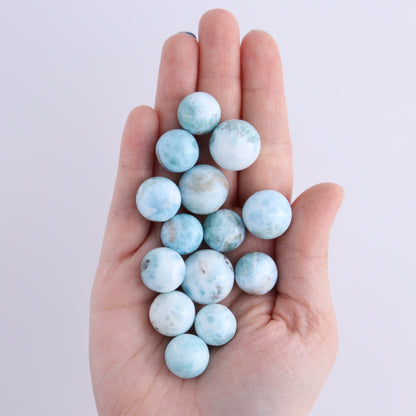 Larimar Spheres Set of 14 - Expert Wholesale and Supplier of Wholesale Crystals & Bulk Gemstones, ["Larimar","Spheres"]