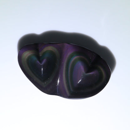 Rainbow Obsidian Heart Set of 4 - Expert Wholesale and Supplier of Wholesale Crystals & Bulk Gemstones, ["Hearts","Mexico","Obsidian","Rainbow Obsidian"]
