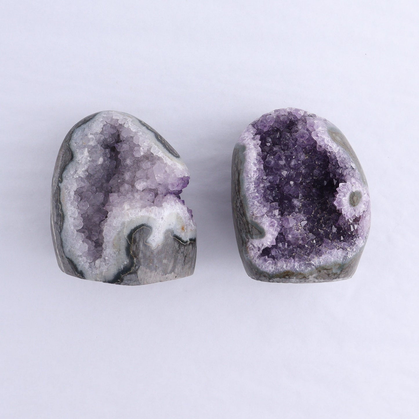 Uruguay Amethyst Cut Base Set of 7 - Expert Wholesale and Supplier of Wholesale Crystals & Bulk Gemstones, ["Amethyst","Cut Base","Uruguay"]
