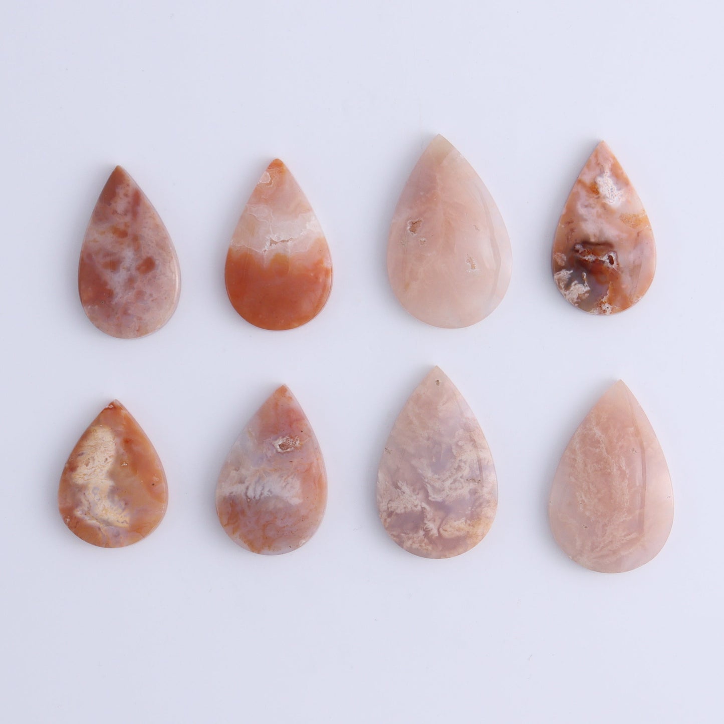 One Pink Carnelian Teardrop Cab - Expert Wholesale and Supplier of Wholesale Crystals & Bulk Gemstones, ["Cabs","carnelian","Pink Carnelian","Teardrop"]