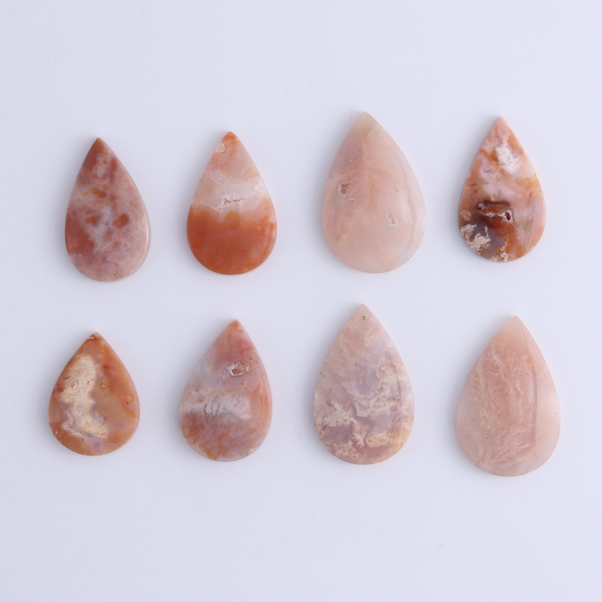One Pink Carnelian Teardrop Cab - Expert Wholesale and Supplier of Wholesale Crystals & Bulk Gemstones, ["Cabs","carnelian","Pink Carnelian","Teardrop"]