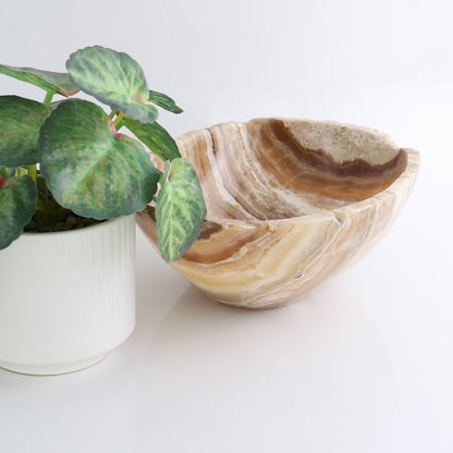 Mexican Onyx/Calcite Bowl 10"