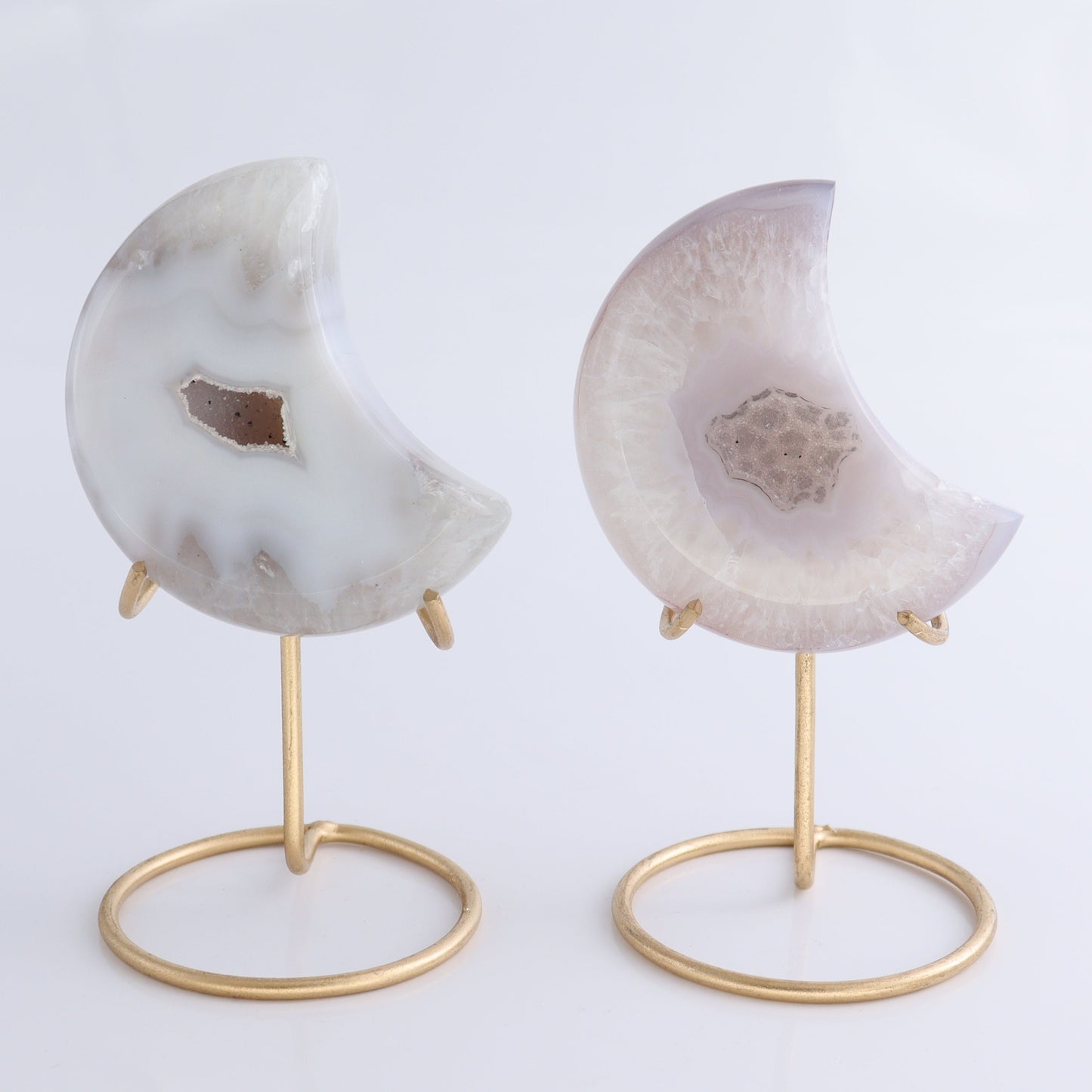 Agate Moons with Stand Set of 6 - Expert Wholesale and Supplier of Wholesale Crystals & Bulk Gemstones, ["Agate","Brazil","moons"]