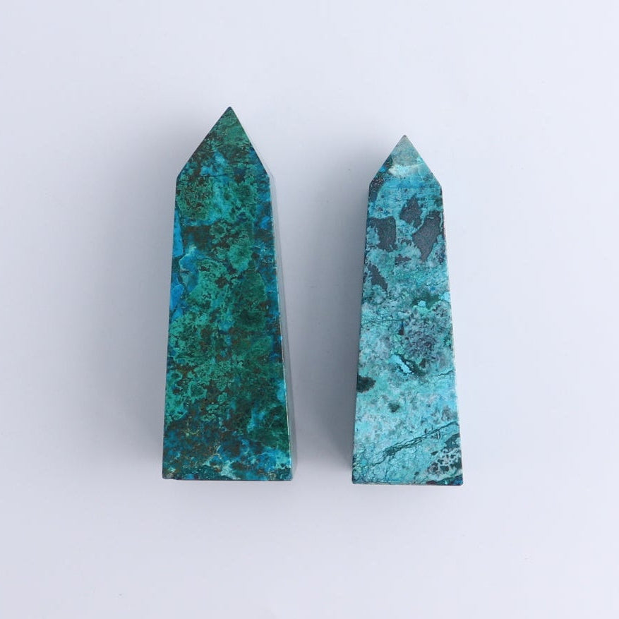 Chrysocolla Towers Set of 6