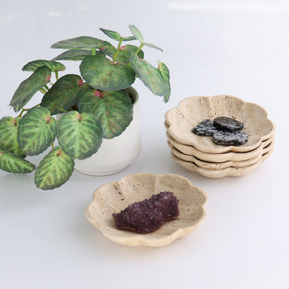 One Travertine Scalloped Dish 14 cm - Expert Wholesale and Supplier of Wholesale Crystals & Bulk Gemstones, ["Catalog Onyx","Decorative Dish","Mexico","Travertine"]