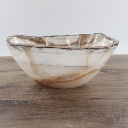 Mexican Onyx/Calcite Bowl 12"