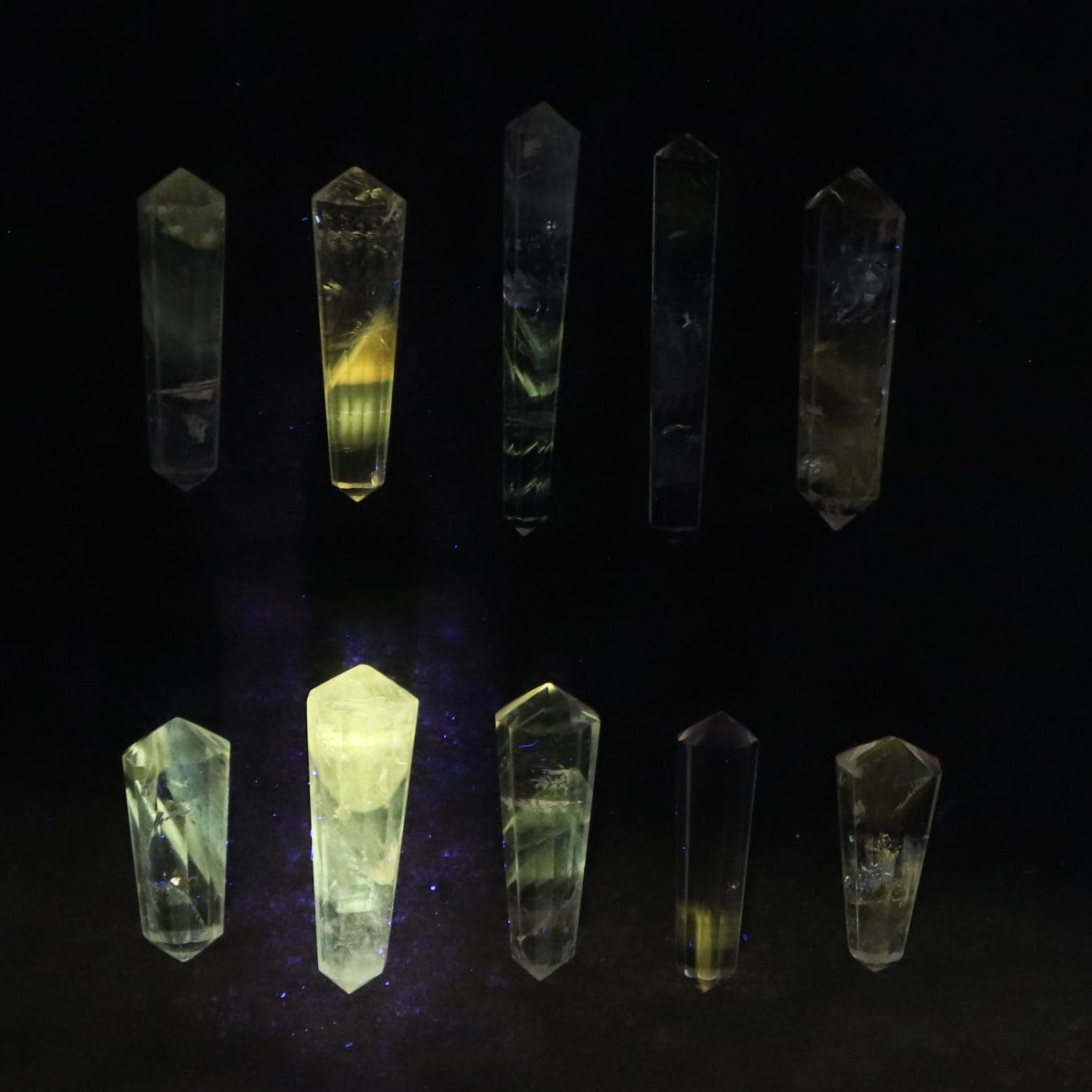 Powellite Amethyst UV Reactive Double Point Set of 10