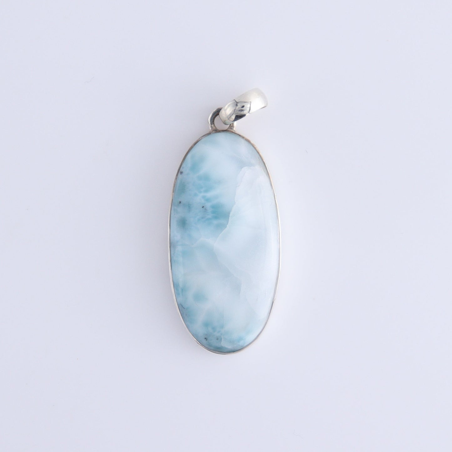 One Medium Larimar Sterling Silver Pendant (chain not included) - Expert Wholesale and Supplier of Wholesale Crystals & Bulk Gemstones, ["Larimar","Pendant","sterling silver"]