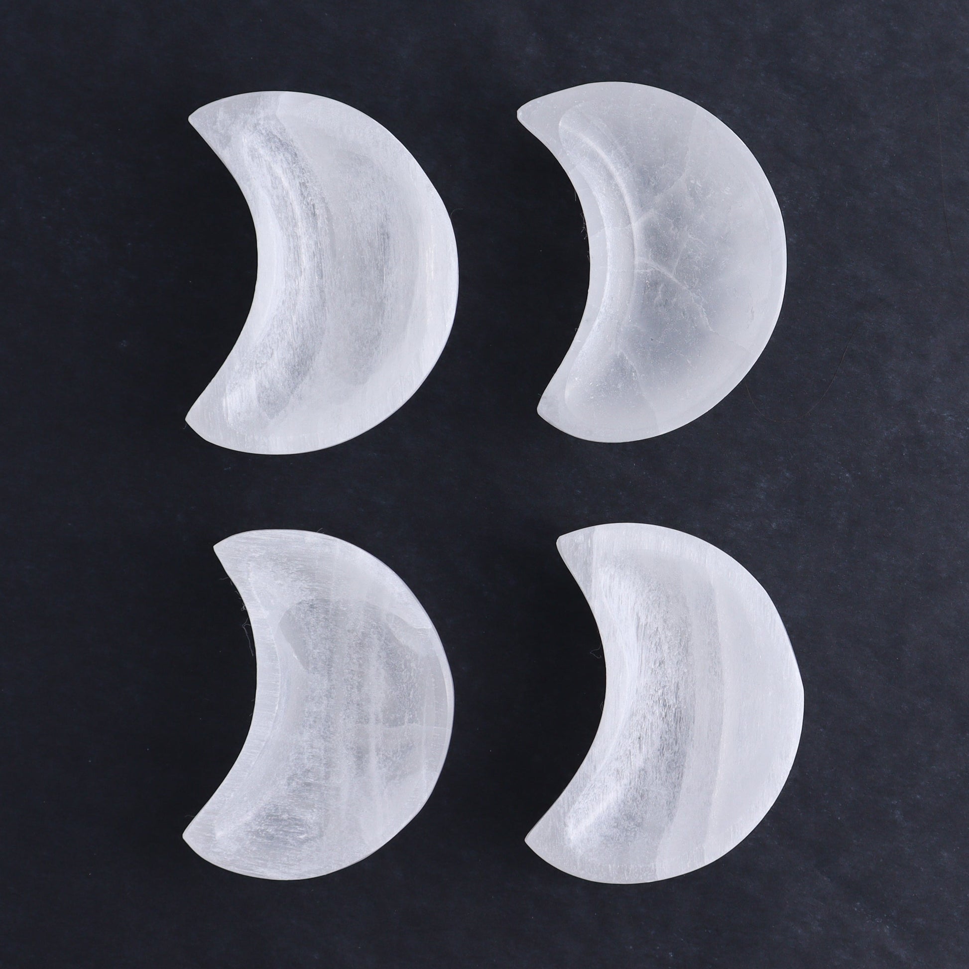 One Selenite (Satin Spar) Moon Bowl 6 cm - Expert Wholesale and Supplier of Wholesale Crystals & Bulk Gemstones, ["Bowls","moons","Morocco","Selenite"]