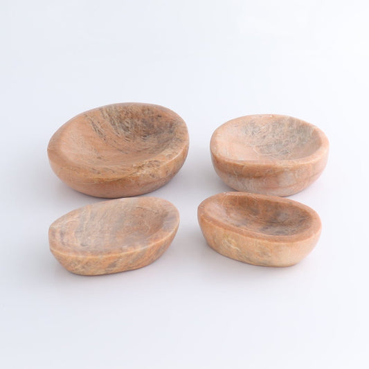 Peach Moonstone Bowl Set of 4 - Expert Wholesale and Supplier of Wholesale Crystals & Bulk Gemstones, ["bowl","Bowls","Peach Moonstone"]