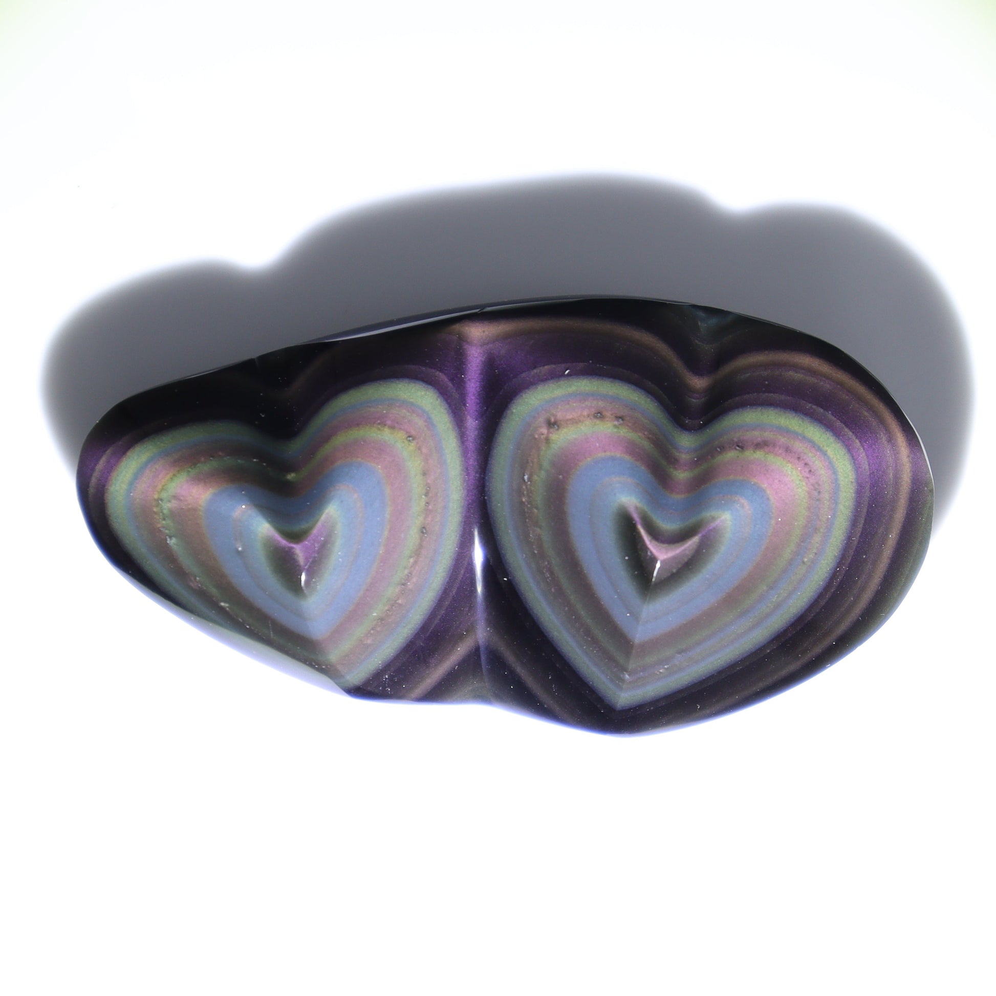 Rainbow Obsidian Heart Pairs Set of 8 - Expert Wholesale and Supplier of Wholesale Crystals & Bulk Gemstones, ["Hearts","Mexico","Rainbow Obsidian"]
