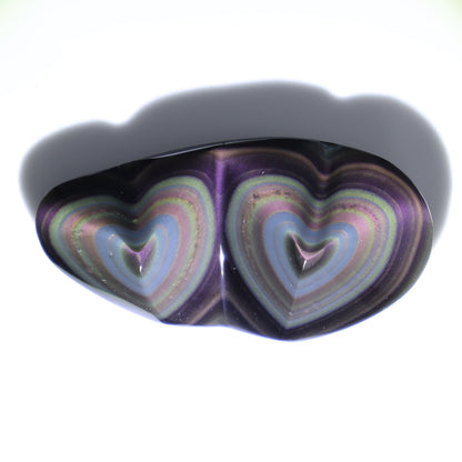 Rainbow Obsidian Heart Pairs Set of 8 - Expert Wholesale and Supplier of Wholesale Crystals & Bulk Gemstones, ["Hearts","Mexico","Rainbow Obsidian"]