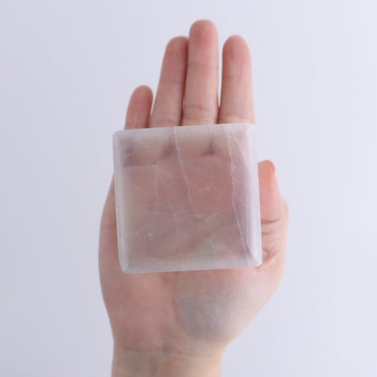 One Selenite (Satin Spar) Cube 6 cm - Expert Wholesale and Supplier of Wholesale Crystals & Bulk Gemstones, ["Cubes","Morocco","Selenite"]