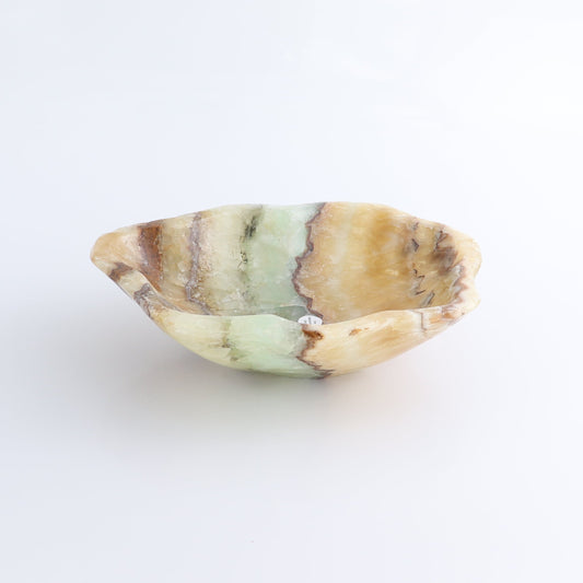 One Small Bowl Mexican Onyx/Calcite Honey & Green Polished - Expert Wholesale and Supplier of Wholesale Crystals & Bulk Gemstones, ["bowl","Calcite","Catalog Onyx","Decorative Dish","Mexico","onyx"]