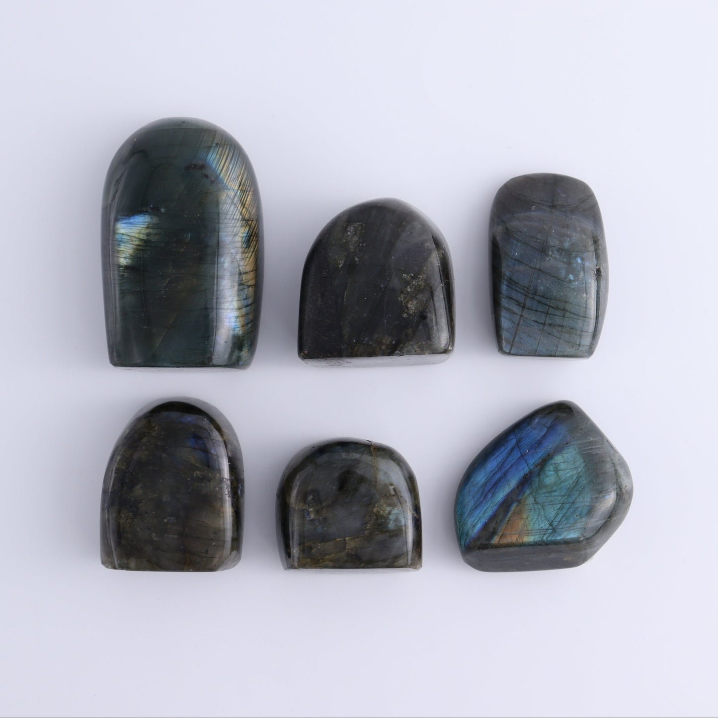 Labradorite Freeform Set of 6 - Expert Wholesale and Supplier of Wholesale Crystals & Bulk Gemstones, ["Freeforms","Labradorite","Madagascar"]