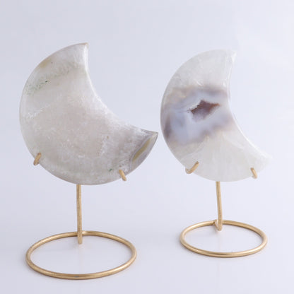 Agate Moons with Stand Set of 6 - Expert Wholesale and Supplier of Wholesale Crystals & Bulk Gemstones, ["Agate","Brazil","moons"]
