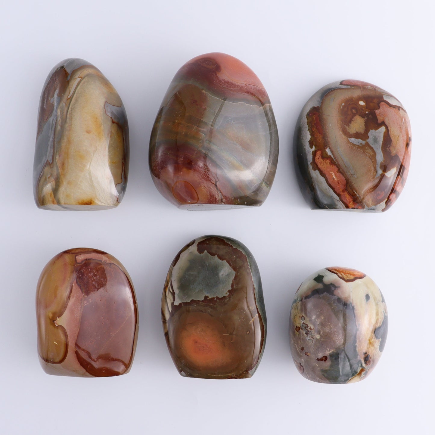 Polychrome Jasper Freeforms Set of 6 - Expert Wholesale and Supplier of Wholesale Crystals & Bulk Gemstones, ["jasper","Madagascar","Polychrome Jasper"]