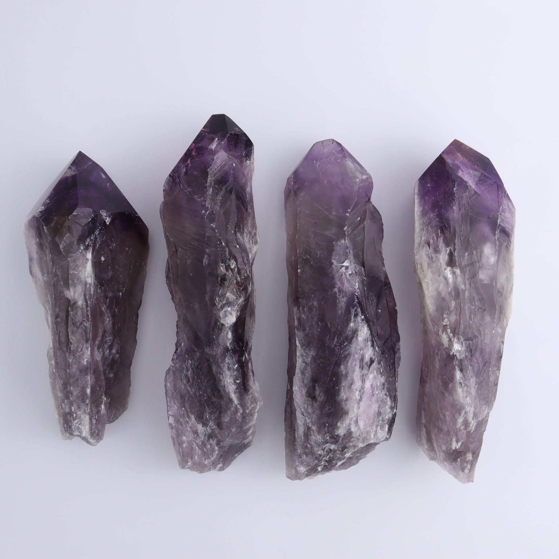 Amethyst Polished Tips Set of 4 - Expert Wholesale and Supplier of Wholesale Crystals & Bulk Gemstones, ["Amethyst","Polished Tip"]