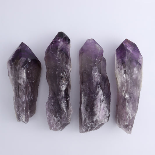 Amethyst Polished Tips Set of 4 - Expert Wholesale and Supplier of Wholesale Crystals & Bulk Gemstones, ["Amethyst","Polished Tip"]