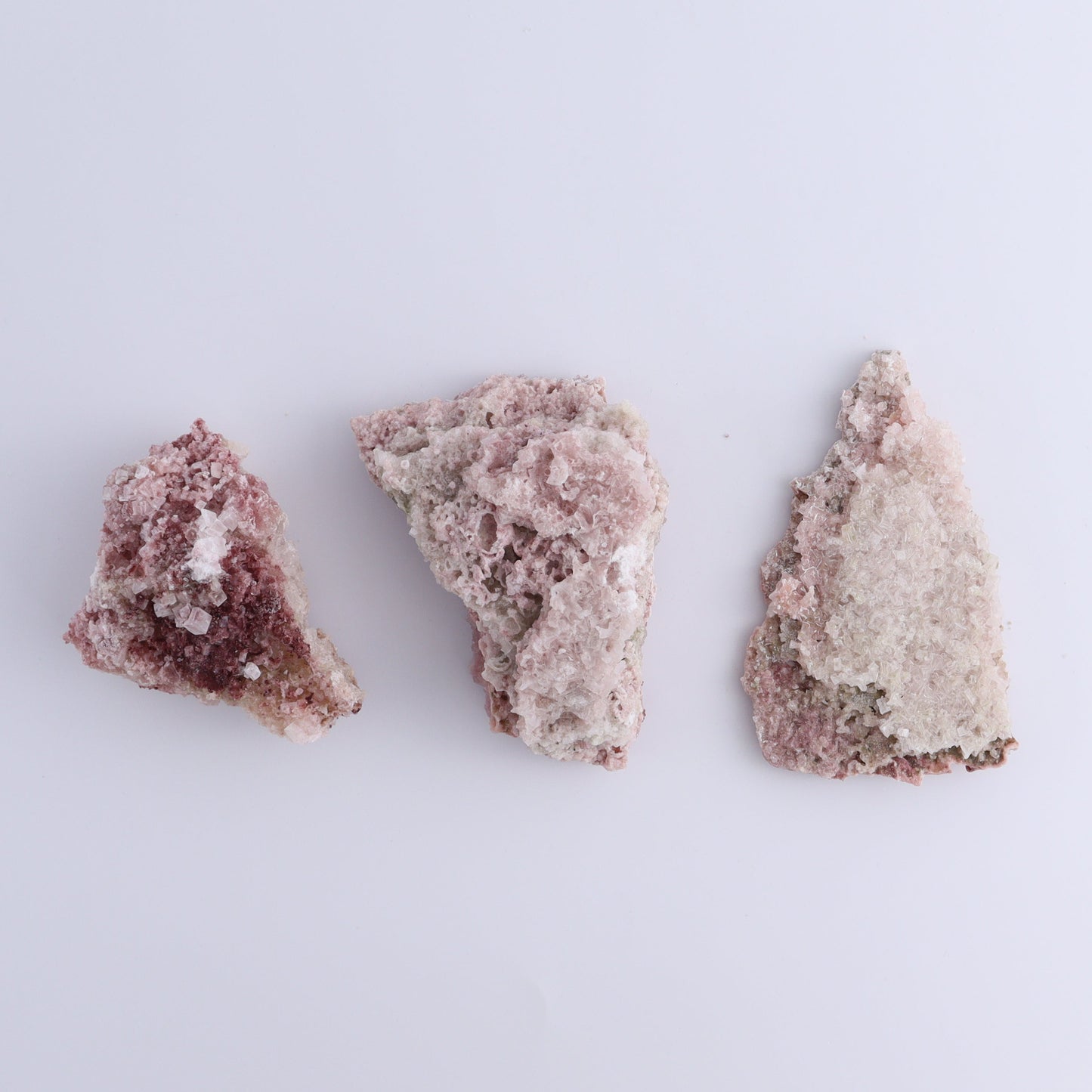 Pink Halite Set of 12 - Expert Wholesale and Supplier of Wholesale Crystals & Bulk Gemstones, ["close_50","Flats","Halite","Pink Halite","United States"]