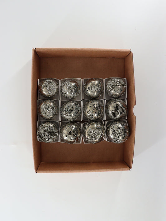 Pyrite Spheres Set of 12