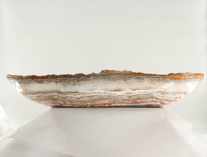 Onyx Canoe Bowl - Expert Wholesale and Supplier of Wholesale Crystals & Bulk Gemstones, ["Bowls","canoe","Mexico","onyx"]