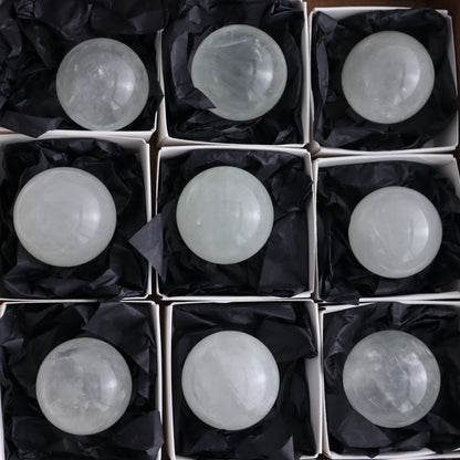 Optical Calcite Spheres Set of 12 - Expert Wholesale and Supplier of Wholesale Crystals & Bulk Gemstones, ["Calcite","Mexico","Optical Calcite","Spheres"]